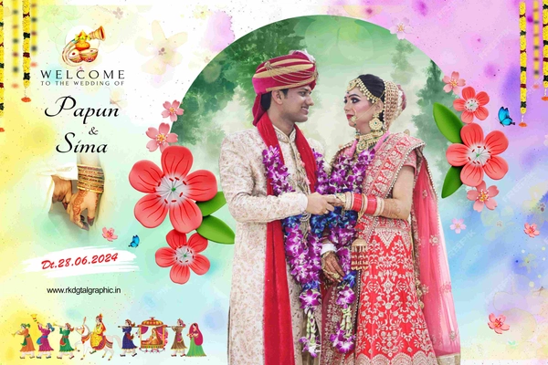 thumbnail A Flex Banner for Papun & Sima Wedding Flex 6x4